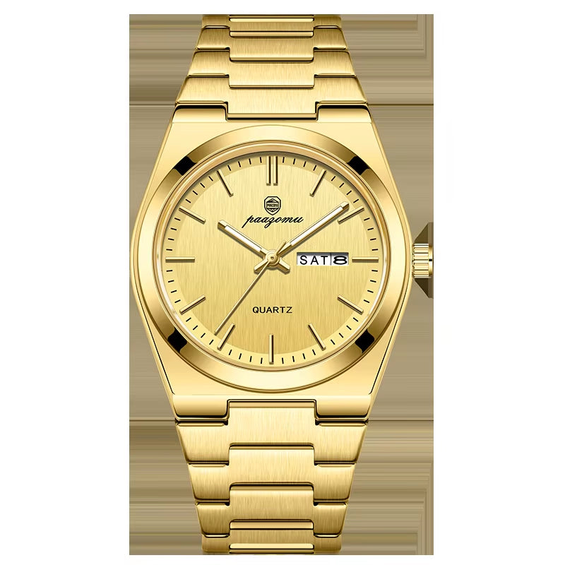 Luxury Sport Quartz Man Wristwatch Waterproof Luminous Date Week Men Watches Stainless Steel Men'S Watch Male Reloj+Box