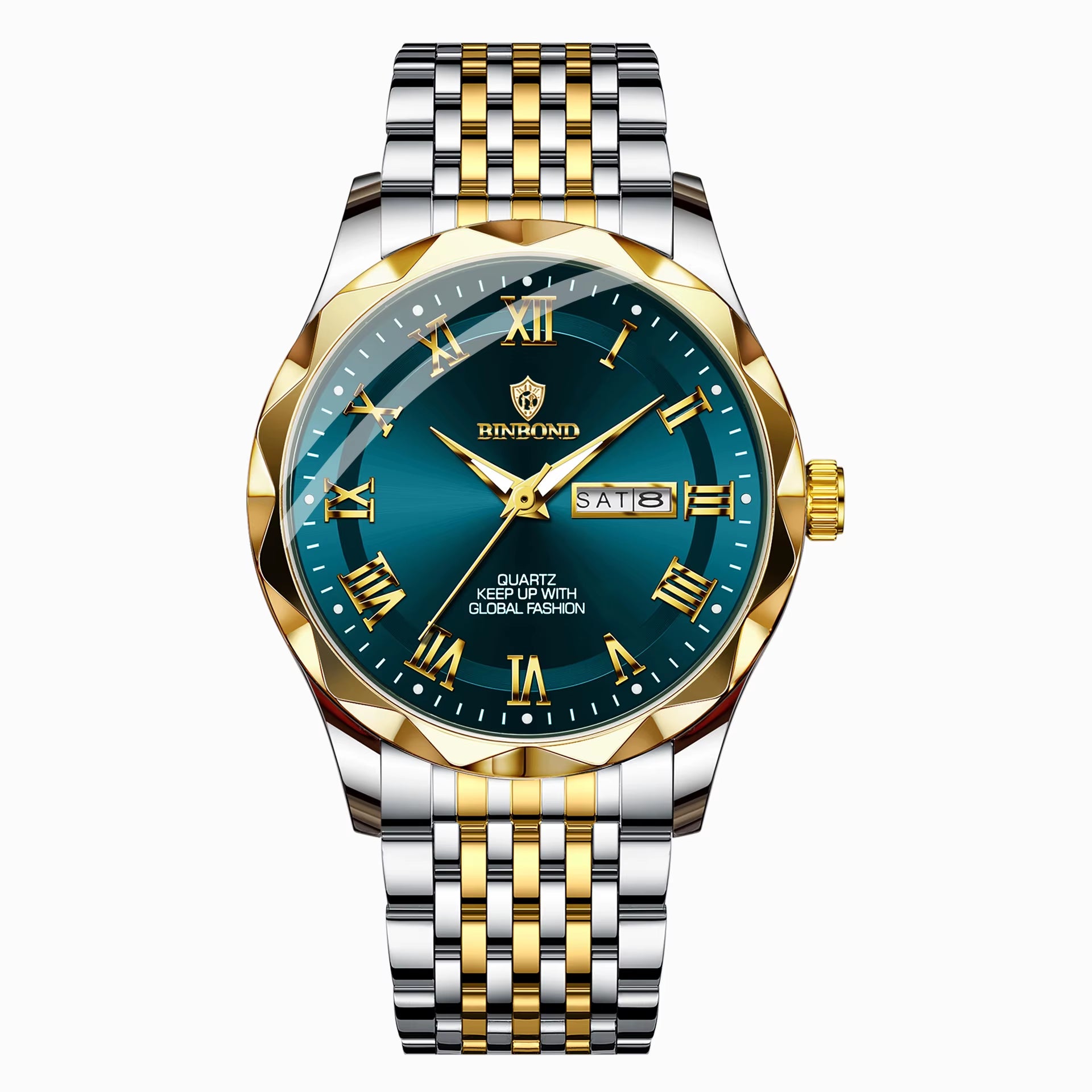 New Men'S Watch Light Luxury High End Brand Business Double Calendar Waterproof Steel Strip Male Fashion Quartz Watches Gift