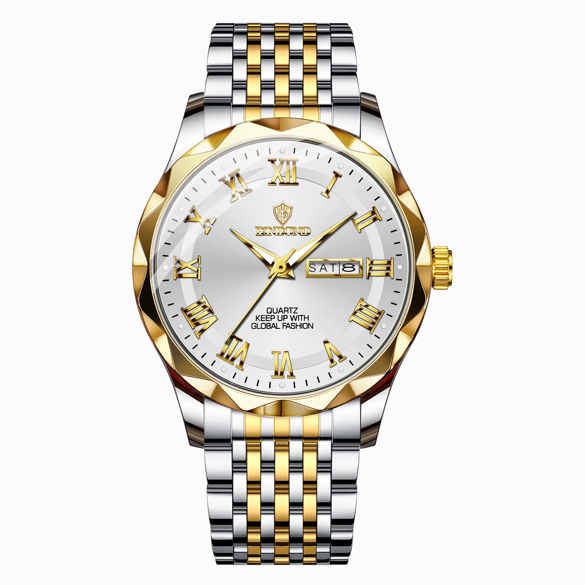New Men'S Watch Light Luxury High End Brand Business Double Calendar Waterproof Steel Strip Male Fashion Quartz Watches Gift