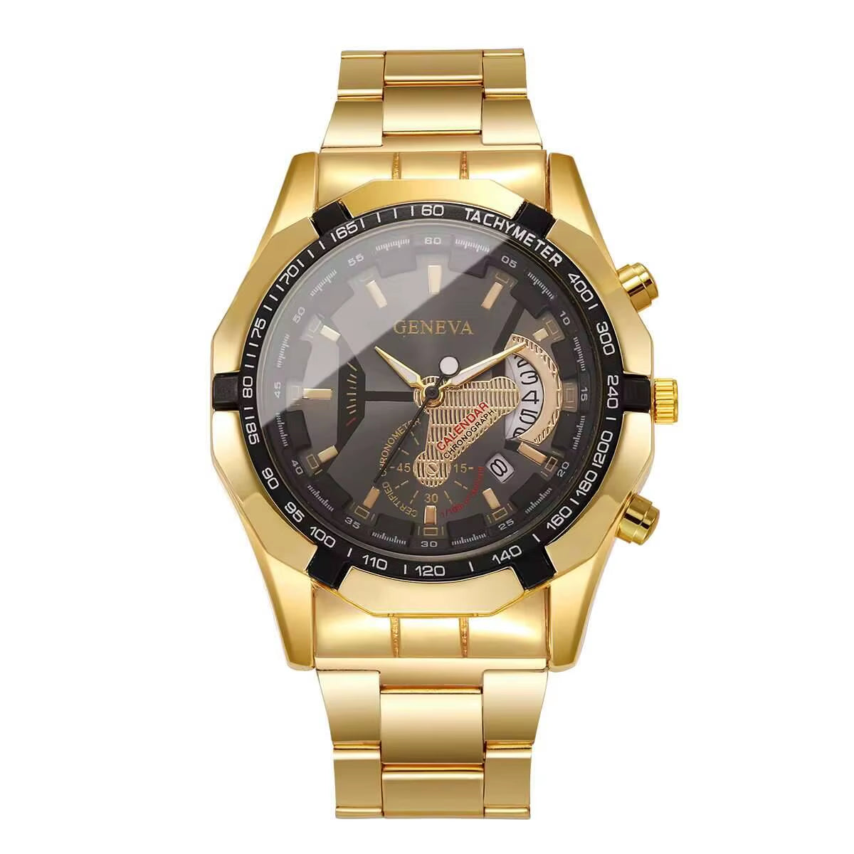 Luxury Men Business Watches Fashion Large Dial Calendar Quartz Watch Reloj Hombre（Without Box）