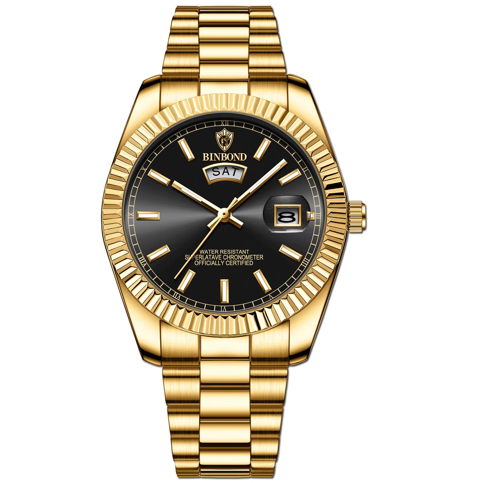 Mens Fashion Business Sports Quartz Watch 30M Waterproof Luminous Classic Calendar Creative Clock Mens Wristwatch B7012
