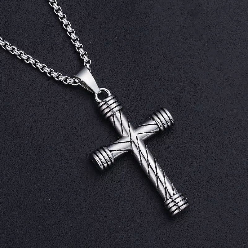 Mask Necklace Spearhead Cross Pendant Fashion Charm Sun Compass Skeleton Pentagram Sweater Chain Jewelry for Men Women Gifts