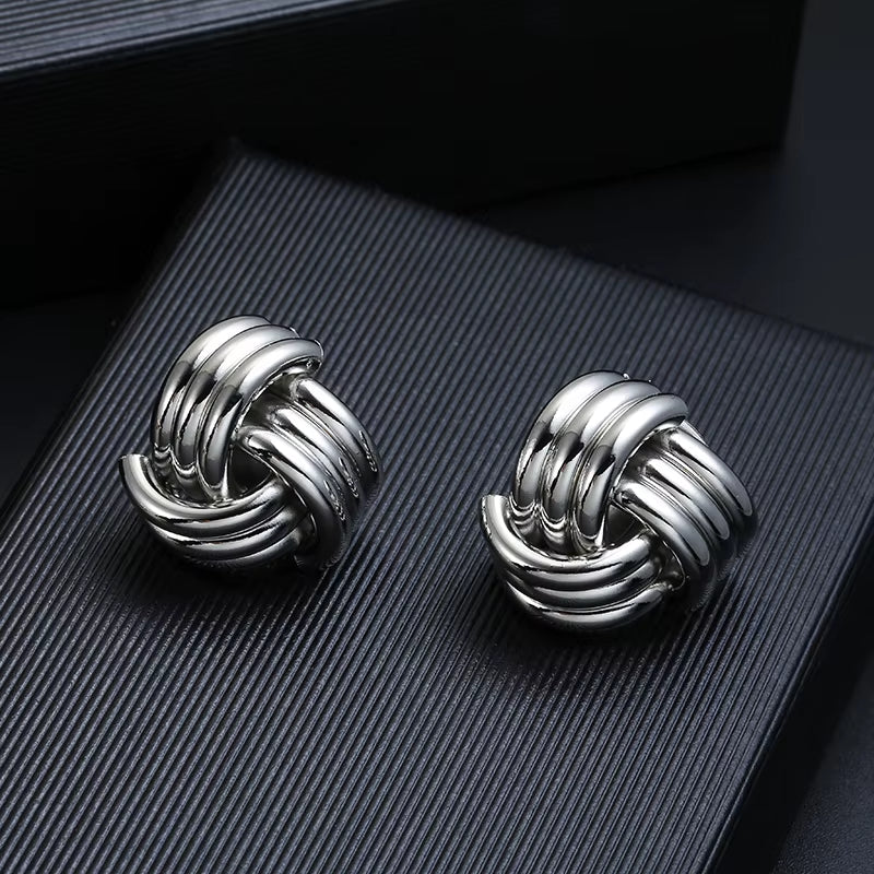 Vintage Non Pierced Clip on Earrings Ear Clips Gold Geometric Metal Earring for Women Wedding Party Bijoux Brincos Jewelry