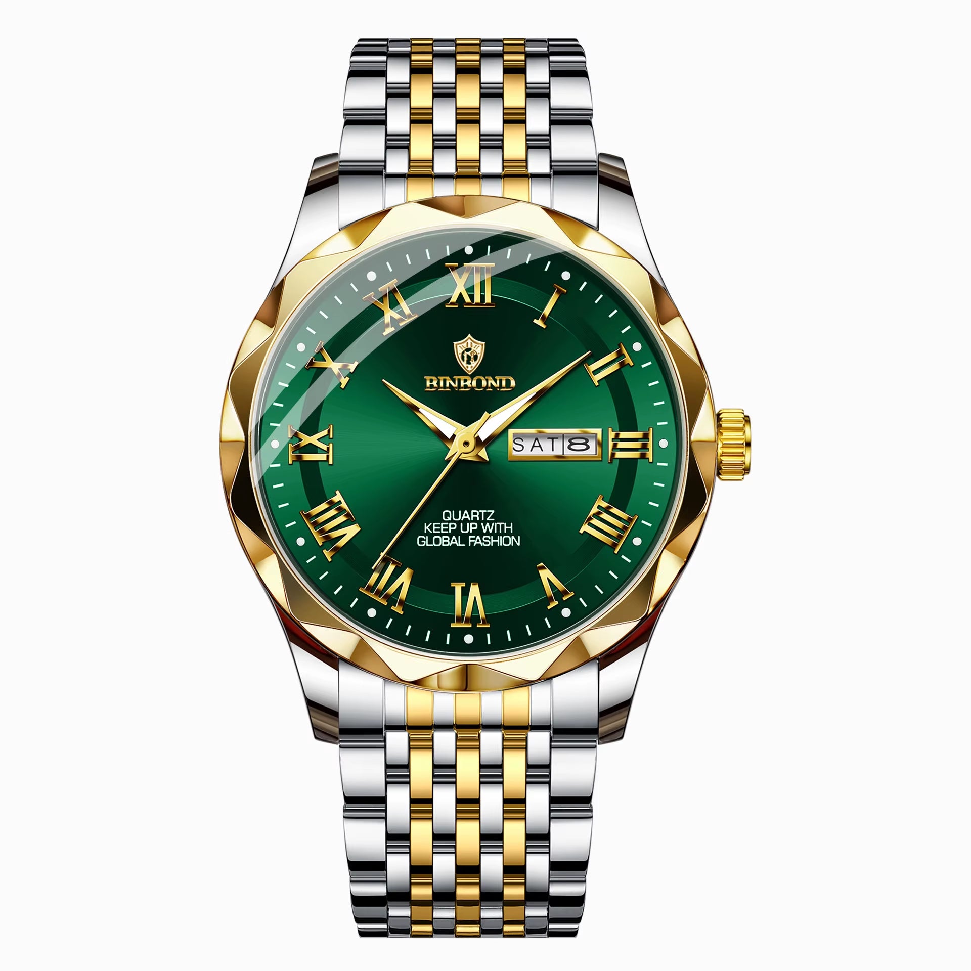 New Men'S Watch Light Luxury High End Brand Business Double Calendar Waterproof Steel Strip Male Fashion Quartz Watches Gift