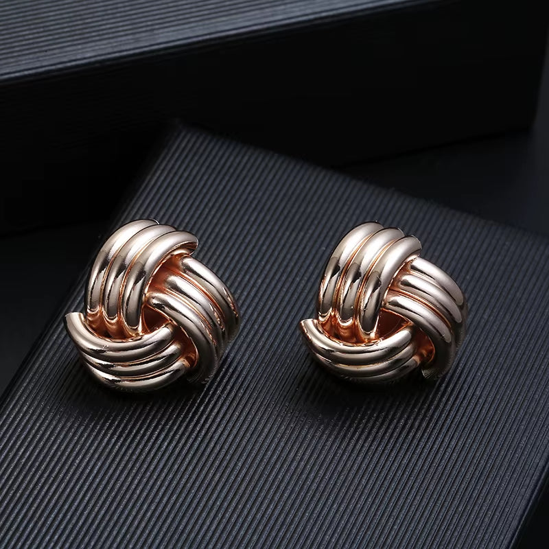 Vintage Non Pierced Clip on Earrings Ear Clips Gold Geometric Metal Earring for Women Wedding Party Bijoux Brincos Jewelry