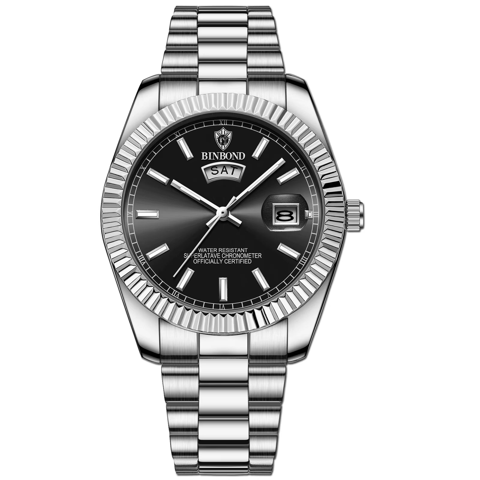 Mens Fashion Business Sports Quartz Watch 30M Waterproof Luminous Classic Calendar Creative Clock Mens Wristwatch B7012