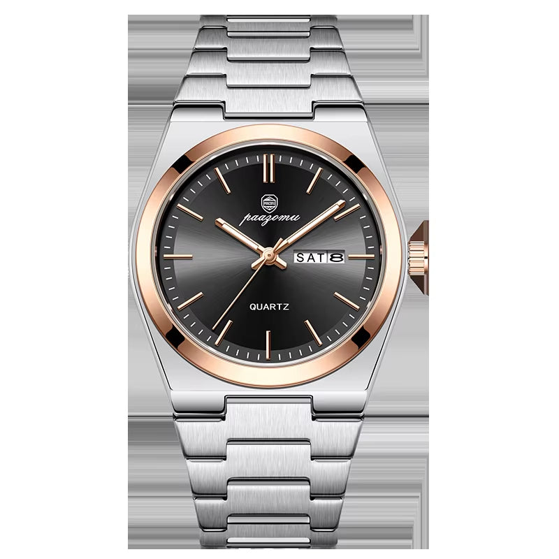 Luxury Sport Quartz Man Wristwatch Waterproof Luminous Date Week Men Watches Stainless Steel Men'S Watch Male Reloj+Box