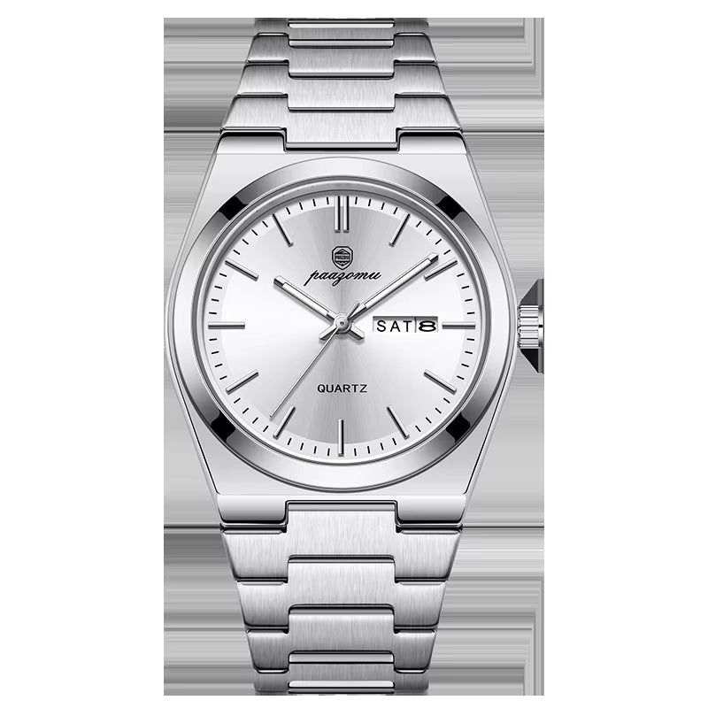Luxury Sport Quartz Man Wristwatch Waterproof Luminous Date Week Men Watches Stainless Steel Men'S Watch Male Reloj+Box