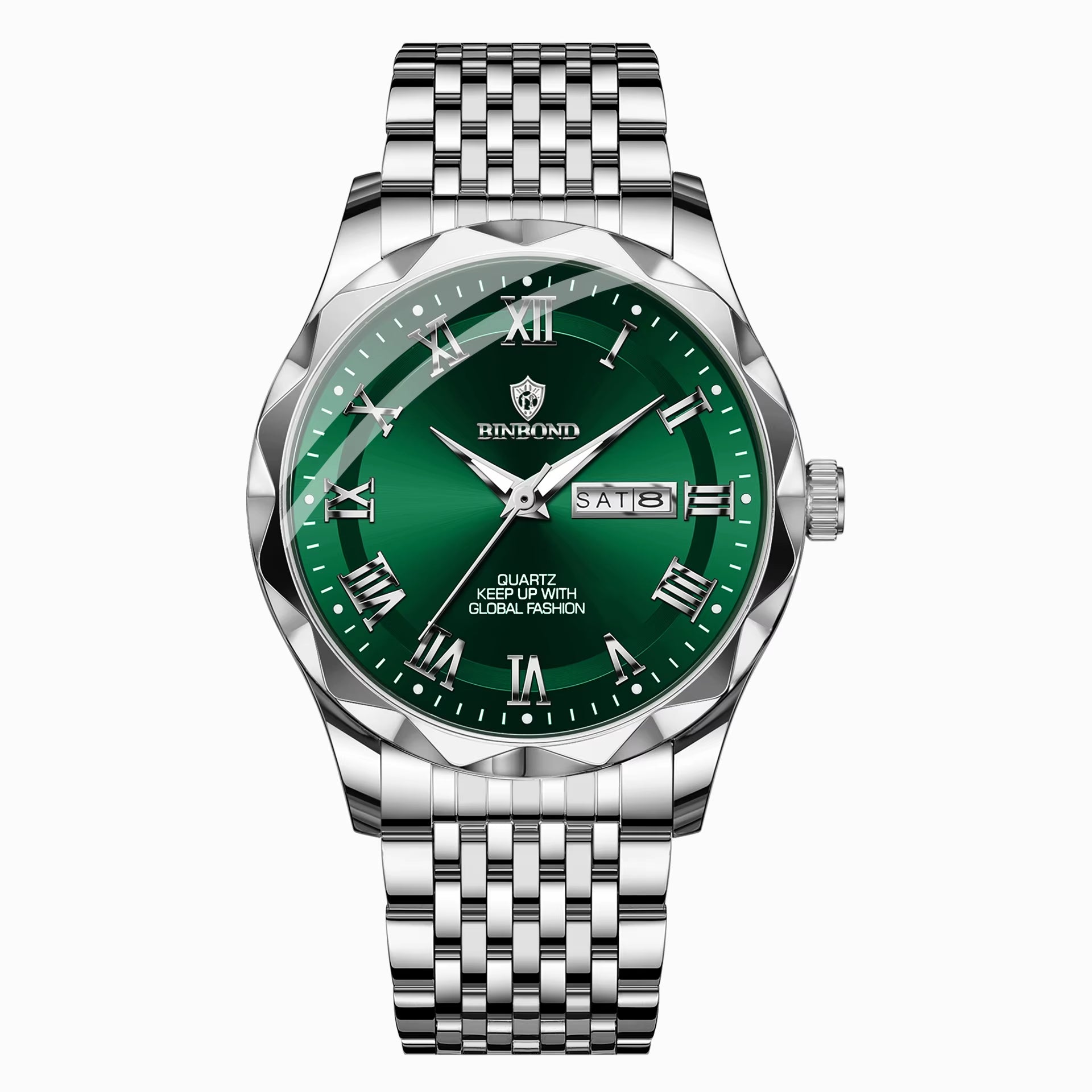 New Men'S Watch Light Luxury High End Brand Business Double Calendar Waterproof Steel Strip Male Fashion Quartz Watches Gift