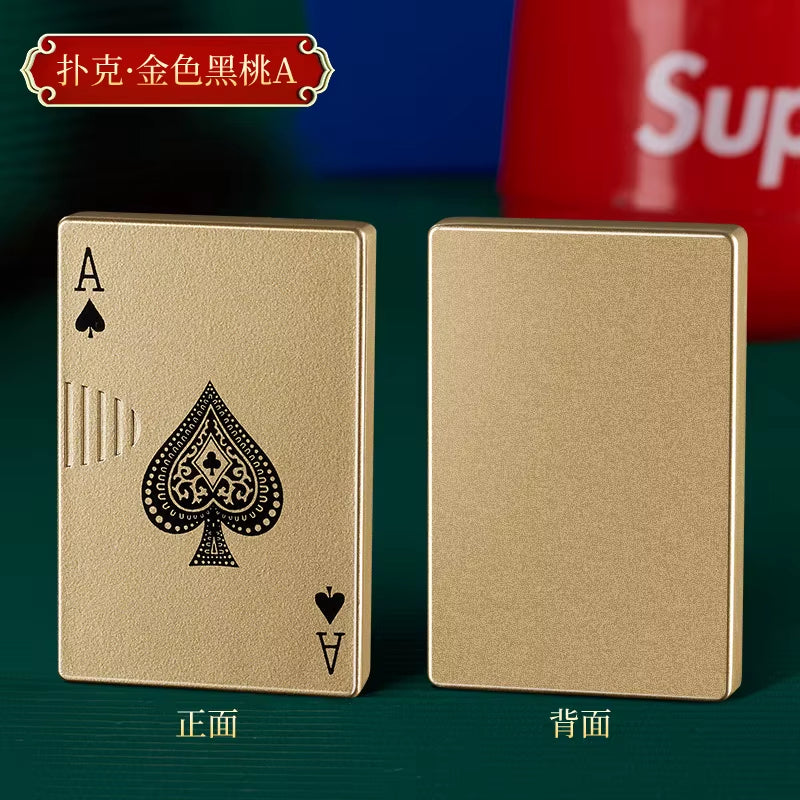 Creative Tungsten Wire USB Windproof Lighter for Metal Playing Card Charging High End Festival Gift Smoking Accessories Tool