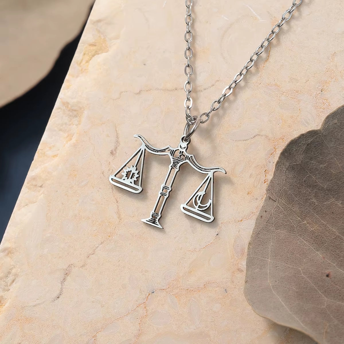 Scale of Justice Pendant Lawyer Necklace Stainless Steel Jewelry Charm Dainty Libra Scale Gift for Lawyer