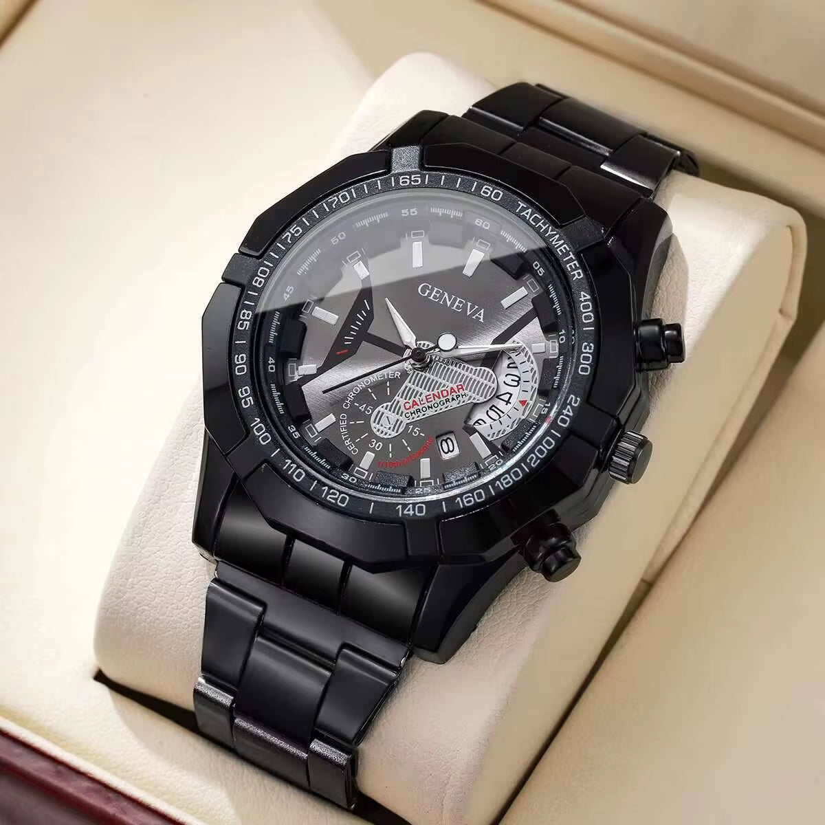 Luxury Men Business Watches Fashion Large Dial Calendar Quartz Watch Reloj Hombre（Without Box）