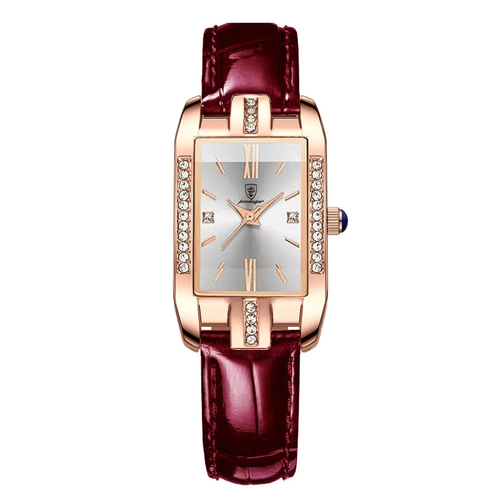 Fashion Quartz Watch Female Luxury Elegant Clock Waterproof Leather Band Creative Diamond Women Watch Montre Femme Gift