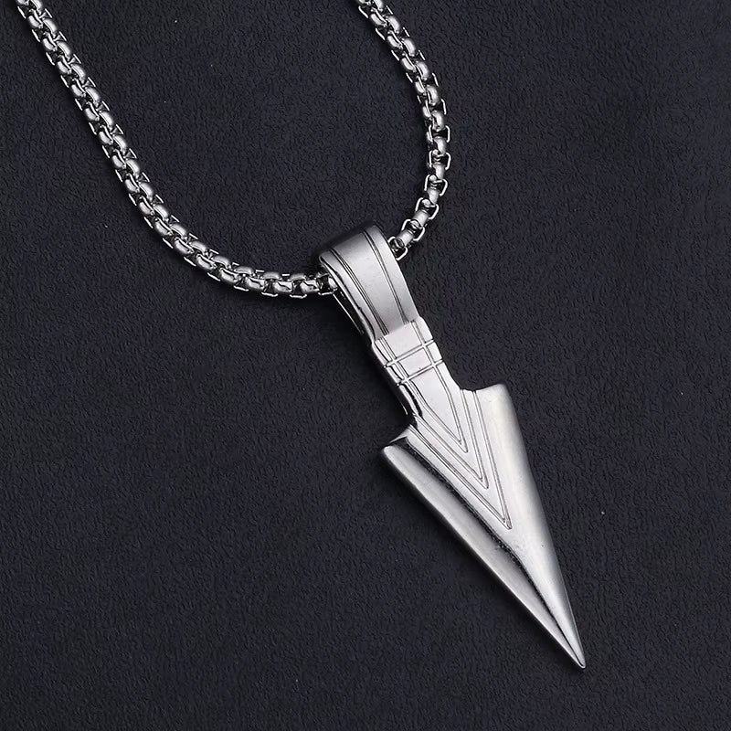 Mask Necklace Spearhead Cross Pendant Fashion Charm Sun Compass Skeleton Pentagram Sweater Chain Jewelry for Men Women Gifts