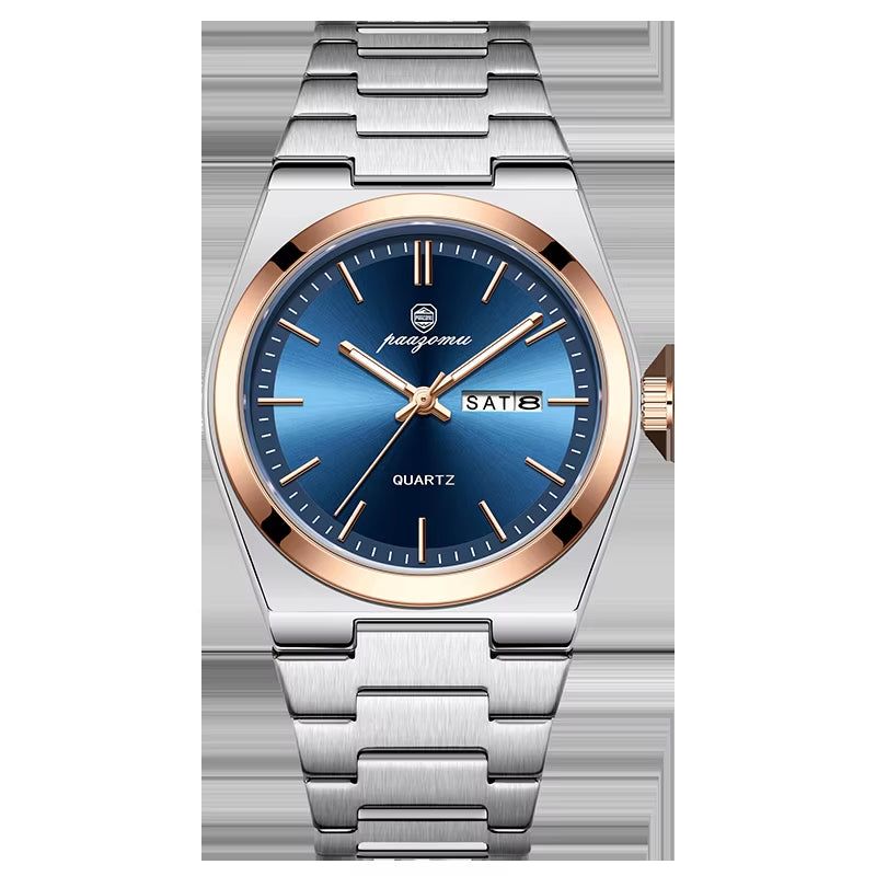 Luxury Sport Quartz Man Wristwatch Waterproof Luminous Date Week Men Watches Stainless Steel Men'S Watch Male Reloj+Box