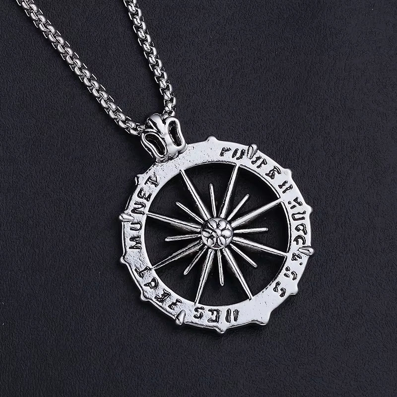 Mask Necklace Spearhead Cross Pendant Fashion Charm Sun Compass Skeleton Pentagram Sweater Chain Jewelry for Men Women Gifts