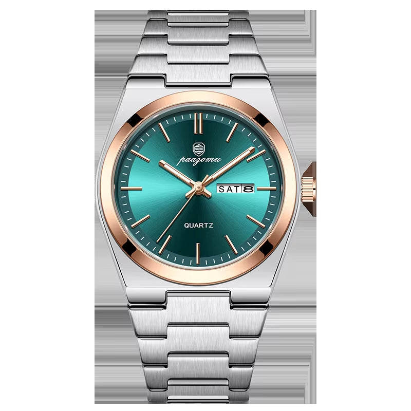 Luxury Sport Quartz Man Wristwatch Waterproof Luminous Date Week Men Watches Stainless Steel Men'S Watch Male Reloj+Box