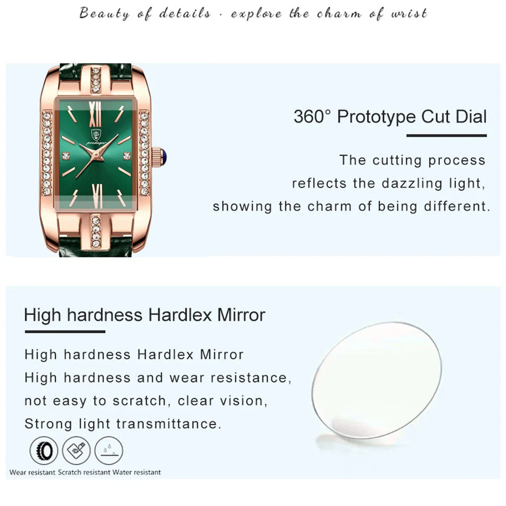 Fashion Quartz Watch Female Luxury Elegant Clock Waterproof Leather Band Creative Diamond Women Watch Montre Femme Gift