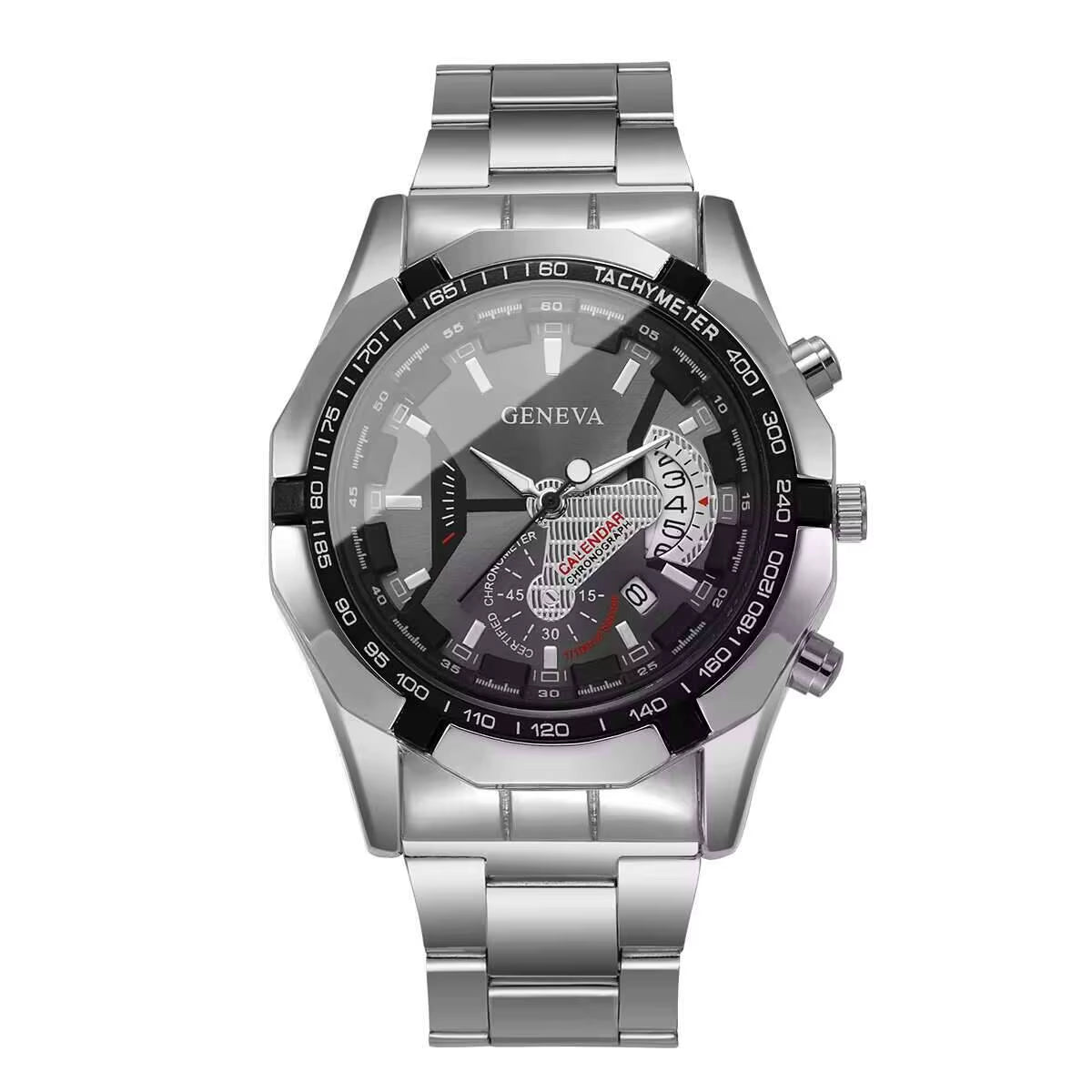 Luxury Men Business Watches Fashion Large Dial Calendar Quartz Watch Reloj Hombre（Without Box）