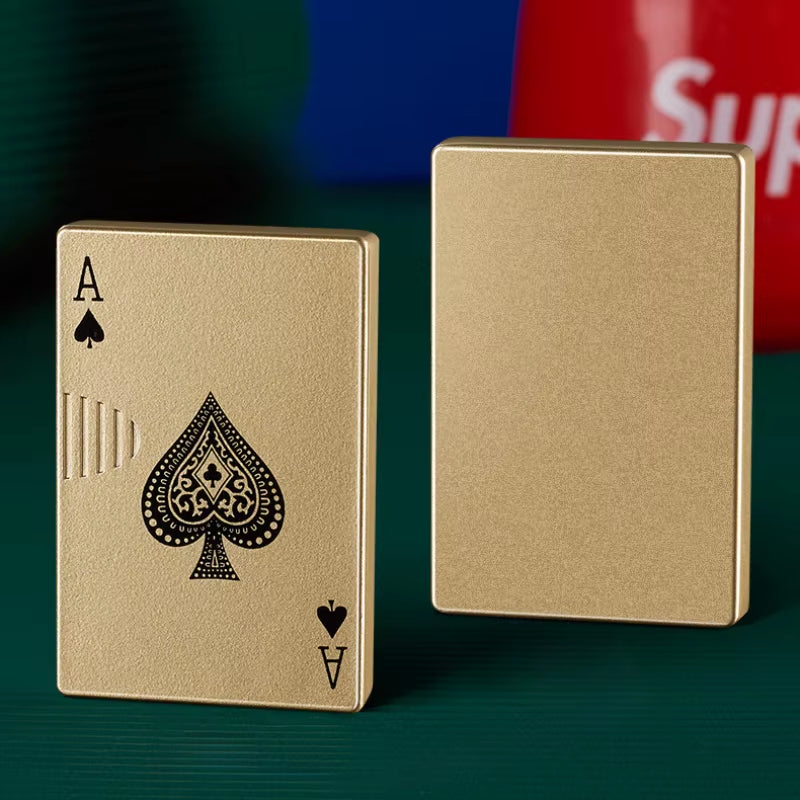 Creative Tungsten Wire USB Windproof Lighter for Metal Playing Card Charging High End Festival Gift Smoking Accessories Tool